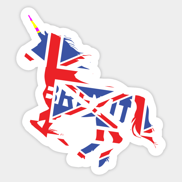 Brexit Unicorn funny political humor stay EU t-shirt Sticker by e2productions